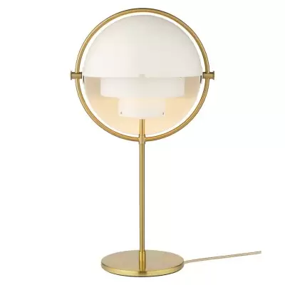 Lampa Stołowa Multi-Lite Brass White Semi Matt Gubi