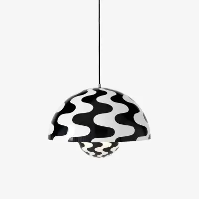 Lampa Wisząca Flowerpot Vp2 Black & White Pattern Andtradition