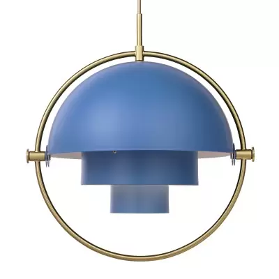 Lampa Wisząca Multi-Lite 32 Cm Brass Nordic Blue Matt Gubi