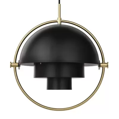 Lampa Wisząca Multi-Lite 32 Cm Brass Soft Black Semi Matt Gubi