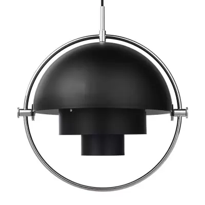 Lampa Wisząca Multi-Lite 32 Cm Chrome Black Semi Matt Gubi