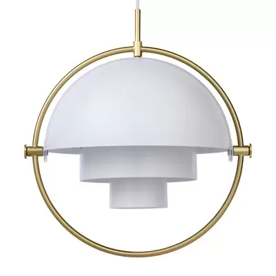 Lampa Wisząca Multi-Lite Brass White Semi Matt Gubi