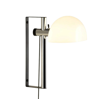 Lampa ścienna Lauro biały klosz z chromowaną podstawą Marset