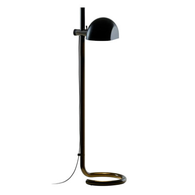 Lampa podłogowa Lauro czarny klosz z ciemnobrązową podstawą Marset