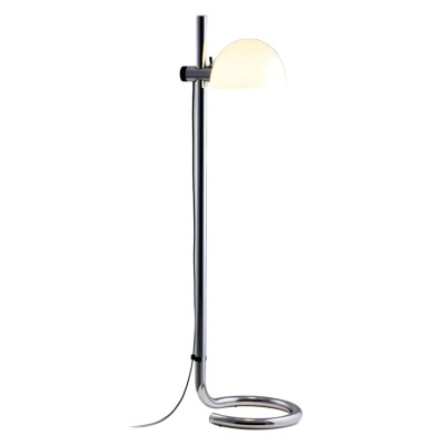 Lampa podłogowa Lauro biały klosz z chromowaną podstawą Marset