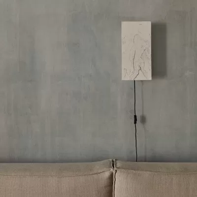 Lampa ścienna Argilla biały marmur Ferm Living