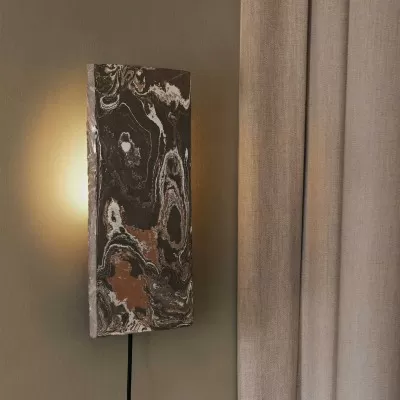 Lampa ścienna Argilla brązowy marmur Ferm Living