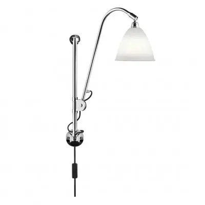 Lampa Ścienna Bestlite Bl5 Stal Chromowana Porcelana Gubi