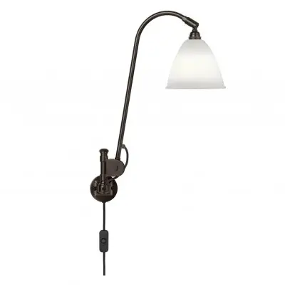 Lampa Ścienna Bestlite Bl6 Czarny Mosiądz Porcelana Gubi