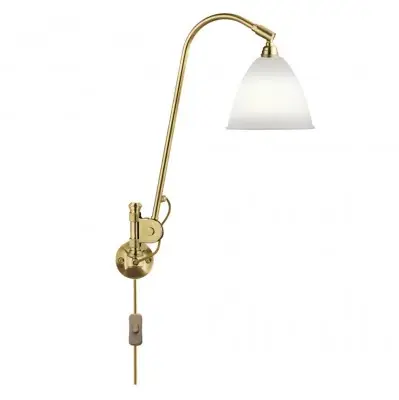 Lampa Ścienna Bestlite Bl6 Stal Mosiężna Porcelana Gubi