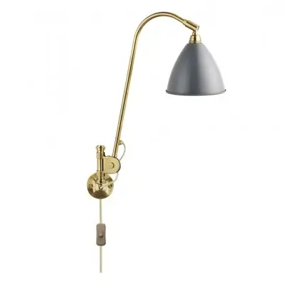 Lampa ścienna Bestlite BL6 stal mosiężna szara matowa Gubi