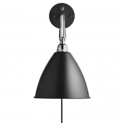 Lampa Ścienna Bestlite Bl7 Stal Chromowana Czarna Matowa Gubi