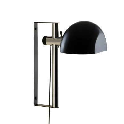Lampa ścienna Lauro czarny klosz z chromowaną podstawą Marset