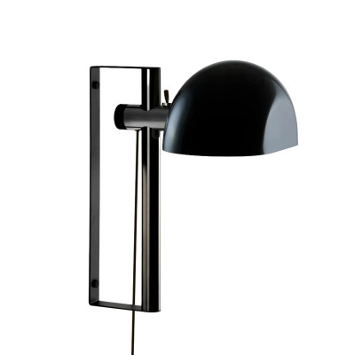 Lampa ścienna Lauro czarny klosz z ciemnobrązową podstawą Marset