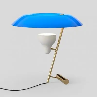 Lampa stołowa Model 548 polerowany mosiądz - niebieski Astep
