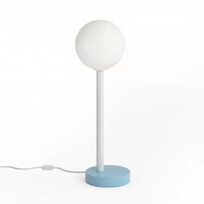 Lampa stołowa Off Centre biało-jasnoniebieska Atelier Areti