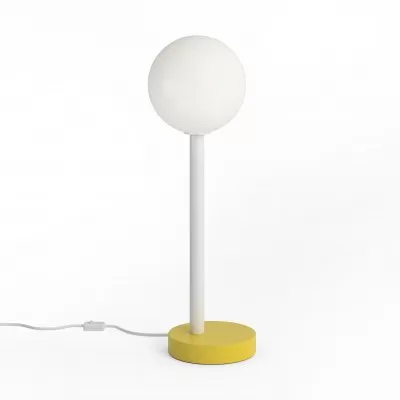 Lampa stołowa Off Centre biało-żółta Atelier Areti