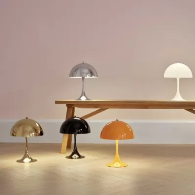 Lampa stołowa Panthella Mini pomarańczowa Louis Poulsen