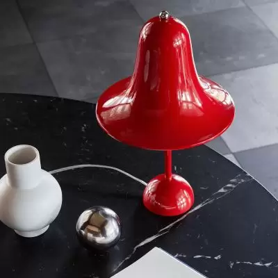Lampa stołowa Pantop połysk czerwona Verpan