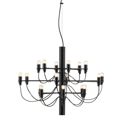 Lampa wisząca 2097/18 Frosted Bulbs czarna matowa Flos