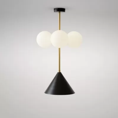 Lampa wisząca Axis 4 globes czarna Atelier Areti