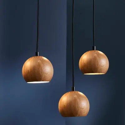 Lampa wisząca Ball 12 cm dąb Frandsen