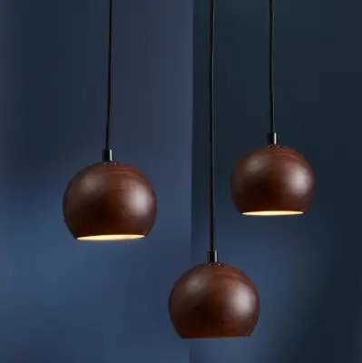 Lampa wisząca Ball 12 cm orzech Frandsen