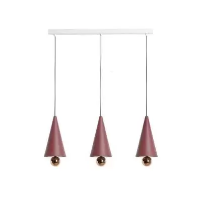Lampa wisząca Cherry 3 punktowa brązowa Petite Friture