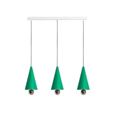 Lampa wisząca Cherry 3 punktowa zielona Petite Friture