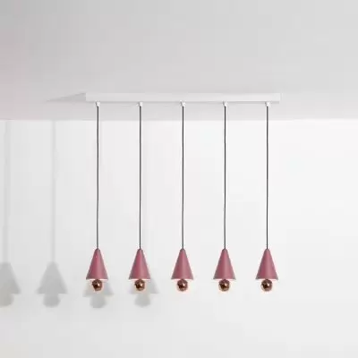Lampa wisząca Cherry 5 punktowa brązowa Petite Friture