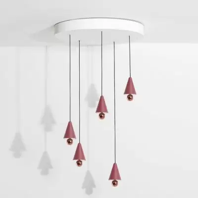 Lampa wisząca Cherry round brązowa Petite Friture