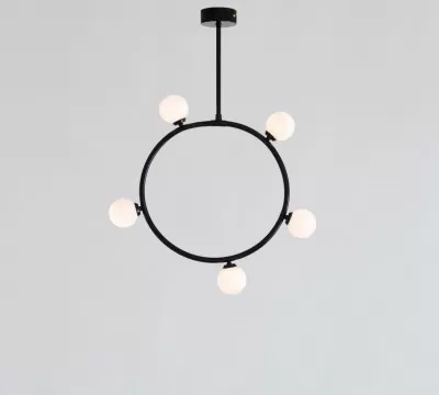 Lampa wisząca Circle and spheres czarna Atelier Areti