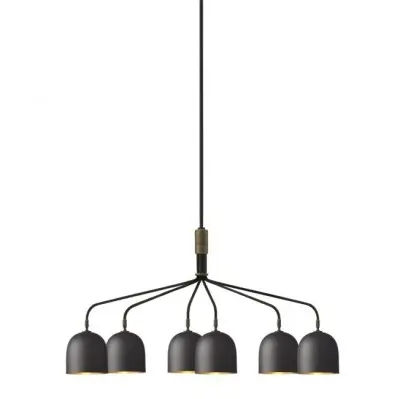 Lampa wisząca Howard 6-ramienna gunmetal Gubi