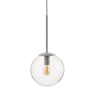 Lampa wisząca Orb 20 cm szara Bolia