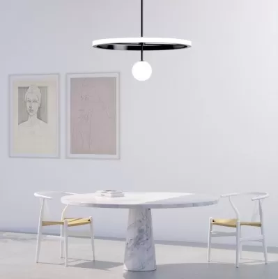 Lampa wisząca Ring czarna Atelier Areti