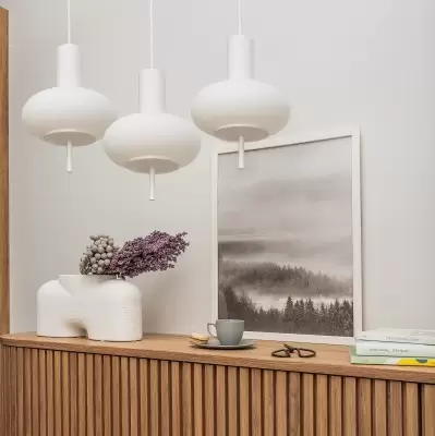 Lampa wisząca Torni 3l biała UMMO