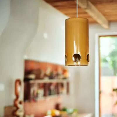 Lampa wisząca ceramiczna musztardowa HKliving