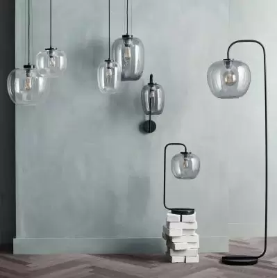 Lampa wisząca grape pendel slim przydymiona szara bolia
