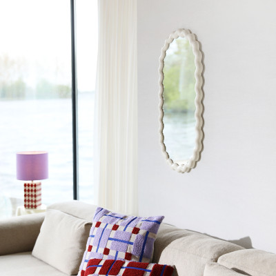 Lustro Zigzag 85X45 Cm Białe &k Amsterdam