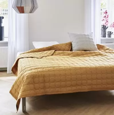 Narzuta Mega Dot 195x245 cm musztardowa HAY