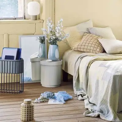 Narzuta Patch Yellow - blue Broste Copenhagen