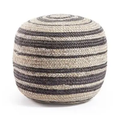 PUFA KALLA JASNOSZARO-czarna 45 CM