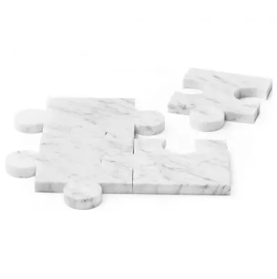 Podkładki Stonecut Puzzle Coasters białe Tre Product