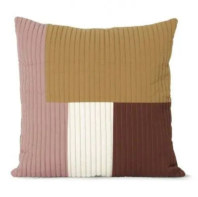 Poduszka Shay Quilt 50x50 cm musztardowa FERM LIVING