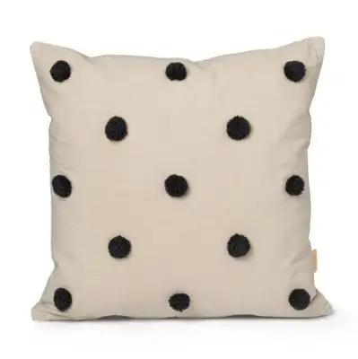 Poduszka dekoracyjna Dot sand-black FERM LIVING