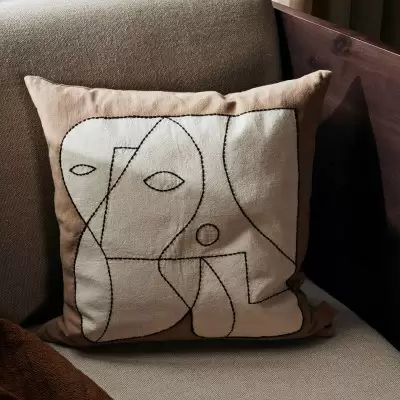 Poduszka dekoracyjna Figure taupe Ferm Living