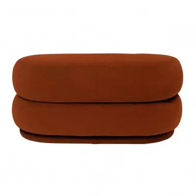 Pufa Oval Tonus Red Brown Ferm Living