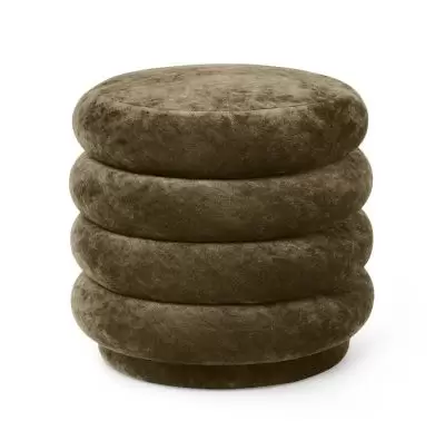 Pufa Round Velvet mała forest Ferm Living