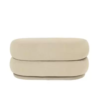 Pufa oval tonus złamana biel Ferm Living