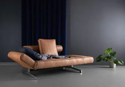 SOFA ROZKŁADANA GHIA CHROMOWANA PODSTAWA INNOVATION